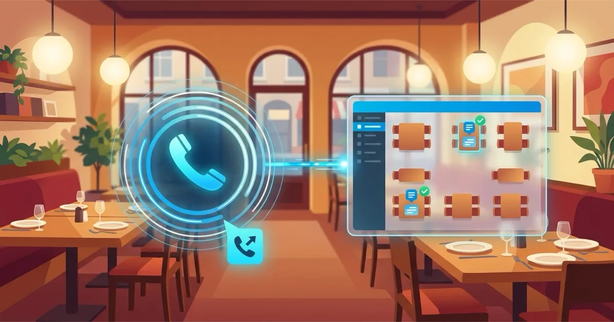 AI phone assistant taking table reservations for restaurants
